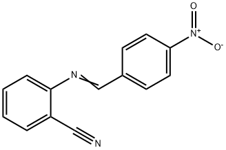 2-({4-nitrobenzylidene}amino)benzonitrile 结构式