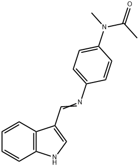 N-{4-[(1H-indol-3-ylmethylene)amino]phenyl}-N-methylacetamide,303212-83-1,结构式
