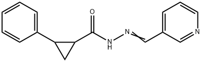 2-phenyl-N'-(3-pyridinylmethylene)cyclopropanecarbohydrazide Structure