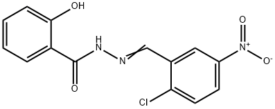 N'-{2-chloro-5-nitrobenzylidene}-2-hydroxybenzohydrazide 结构式