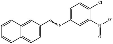 4-chloro-N-(2-naphthylmethylene)-3-nitroaniline Structure