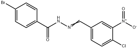 4-bromo-N'-{4-chloro-3-nitrobenzylidene}benzohydrazide,303214-57-5,结构式