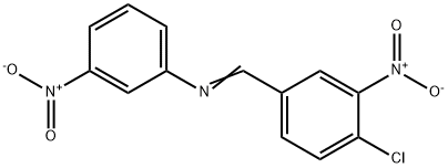 N-(4-chloro-3-nitrobenzylidene)-3-nitroaniline 结构式