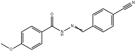 N'-(4-cyanobenzylidene)-4-methoxybenzohydrazide Structure