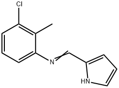 N-(3-chloro-2-methylphenyl)-N-(1H-pyrrol-2-ylmethylene)amine Struktur