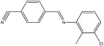 4-{[(3-chloro-2-methylphenyl)imino]methyl}benzonitrile,303215-44-3,结构式