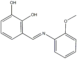 3-{[(2-methoxyphenyl)imino]methyl}-1,2-benzenediol 结构式