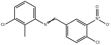 3-chloro-N-(4-chloro-3-nitrobenzylidene)-2-methylaniline,303215-51-2,结构式