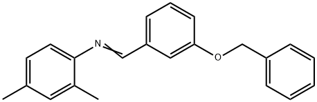 N-[3-(benzyloxy)benzylidene]-N-(2,4-dimethylphenyl)amine Structure