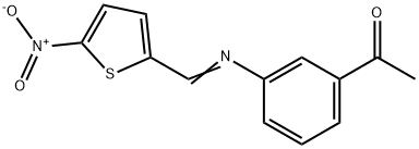 1-{3-[({5-nitro-2-thienyl}methylene)amino]phenyl}ethanone Structure