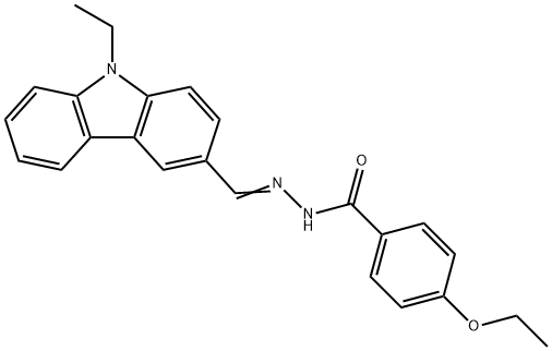 4-ethoxy-N'-[(9-ethyl-9H-carbazol-3-yl)methylene]benzohydrazide Structure