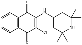2-chloro-3-[(2,2,6,6-tetramethyl-4-piperidinyl)amino]naphthoquinone Structure