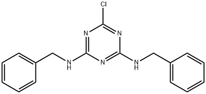 N-benzyl-N-[4-(benzylamino)-6-chloro-1,3,5-triazin-2-yl]amine Structure