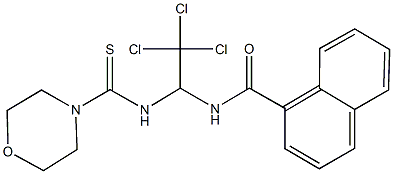 N-{2,2,2-trichloro-1-[(4-morpholinylcarbothioyl)amino]ethyl}-1-naphthamide Structure