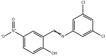 2-{[(3,5-dichlorophenyl)imino]methyl}-4-nitrophenol Structure