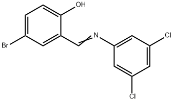 4-bromo-2-{[(3,5-dichlorophenyl)imino]methyl}phenol Structure