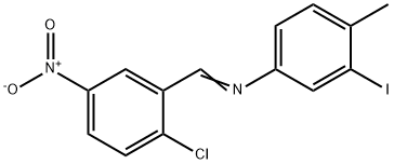 N-(2-chloro-5-nitrobenzylidene)-3-iodo-4-methylaniline Structure