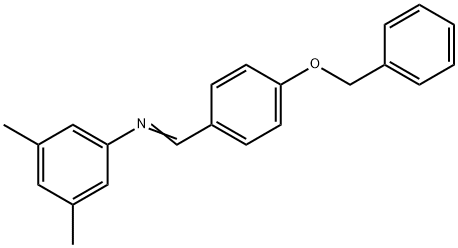 N-[4-(benzyloxy)benzylidene]-3,5-dimethylaniline Struktur