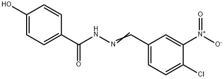 N'-{4-chloro-3-nitrobenzylidene}-4-hydroxybenzohydrazide Structure