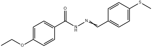 4-ethoxy-N'-[4-(methylsulfanyl)benzylidene]benzohydrazide Struktur