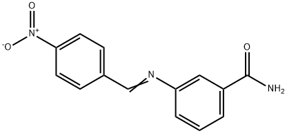 3-({4-nitrobenzylidene}amino)benzamide 化学構造式