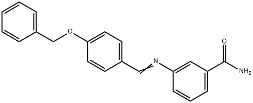 3-{[4-(benzyloxy)benzylidene]amino}benzamide Struktur