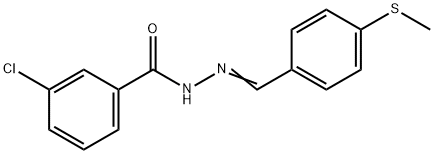3-chloro-N'-[4-(methylsulfanyl)benzylidene]benzohydrazide 结构式