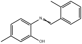 5-methyl-2-[(2-methylbenzylidene)amino]phenol Structure