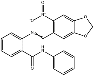 303762-03-0 2-[({6-nitro-1,3-benzodioxol-5-yl}methylene)amino]-N-phenylbenzamide