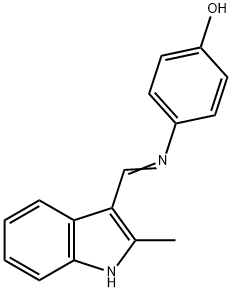 4-{[(2-methyl-1H-indol-3-yl)methylene]amino}phenol Structure