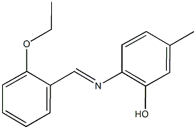 2-[(2-ethoxybenzylidene)amino]-5-methylphenol Structure