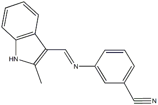 3-{[(2-methyl-1H-indol-3-yl)methylene]amino}benzonitrile Structure