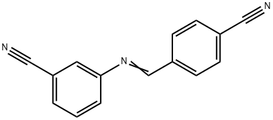 3-[(4-cyanobenzylidene)amino]benzonitrile Structure