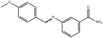 3-[(4-methoxybenzylidene)amino]benzamide Structure