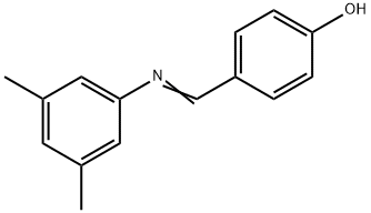 4-{[(3,5-dimethylphenyl)imino]methyl}phenol 结构式