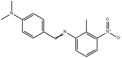 N-[4-(dimethylamino)benzylidene]-2-methyl-3-nitroaniline Struktur