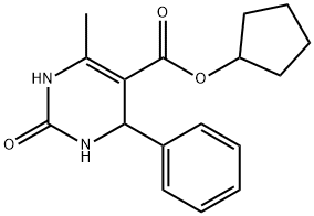 cyclopentyl 6-methyl-2-oxo-4-phenyl-1,2,3,4-tetrahydro-5-pyrimidinecarboxylate,303774-76-7,结构式