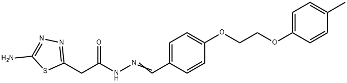 2-(5-amino-1,3,4-thiadiazol-2-yl)-N'-{4-[2-(4-methylphenoxy)ethoxy]benzylidene}acetohydrazide 结构式
