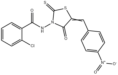 2-chloro-N-(5-{4-nitrobenzylidene}-4-oxo-2-thioxo-1,3-thiazolidin-3-yl)benzamide|