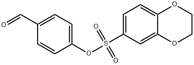 4-formylphenyl 2,3-dihydro-1,4-benzodioxine-6-sulfonate 化学構造式