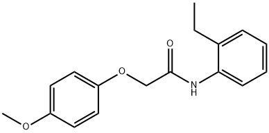 N-(2-ethylphenyl)-2-(4-methoxyphenoxy)acetamide 结构式