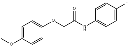 N-(4-fluorophenyl)-2-(4-methoxyphenoxy)acetamide 结构式