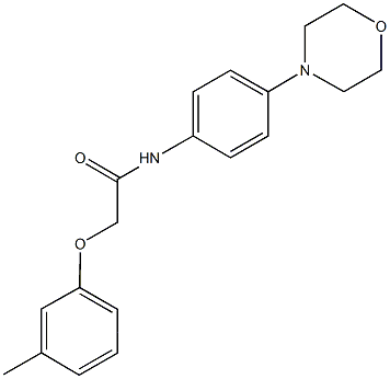 2-(3-methylphenoxy)-N-(4-morpholin-4-ylphenyl)acetamide Struktur