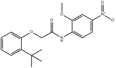 2-(2-tert-butylphenoxy)-N-{4-nitro-2-methoxyphenyl}acetamide|
