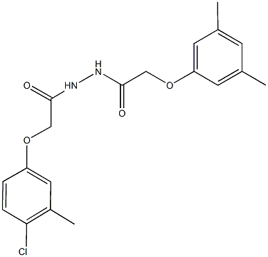 2-(4-chloro-3-methylphenoxy)-N'-[(3,5-dimethylphenoxy)acetyl]acetohydrazide 化学構造式
