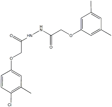 2-(4-chloro-3-methylphenoxy)-N'-[(3,5-dimethylphenoxy)acetyl]acetohydrazide Structure