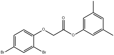 3,5-dimethylphenyl (2,4-dibromophenoxy)acetate 结构式