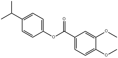 4-isopropylphenyl 3,4-dimethoxybenzoate 化学構造式