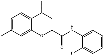 N-(2-fluorophenyl)-2-(2-isopropyl-5-methylphenoxy)acetamide Struktur