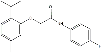 N-(4-fluorophenyl)-2-(2-isopropyl-5-methylphenoxy)acetamide Structure